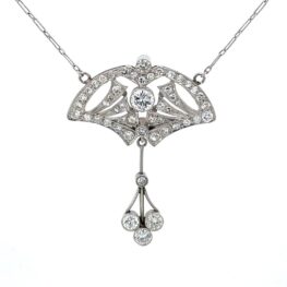 Kenton necklace single cuts and transitional cuts diamond necklace MARH130 - TV