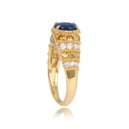 Top Side View 2.70 Carat Oval-Cut Sapphire Ring Zadar Ring SB115