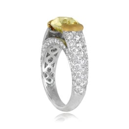 Signed Tiffany Fancy Yellow Diamond Engagement Ring - SB502 TSV