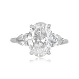 GIA Certified Oval Cut Diamond Ring - Shelburn Ring SPK103 Top View